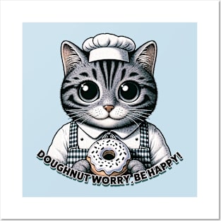 Purr-fect Chef: The Cat Baker & Doughnut Connoisseur Posters and Art